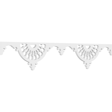 Ekena Millwork Wagon Wheel Architectural Grade PVC Running Trim, 8"H x 5/8"P x 48"L RUNP08X0625X48WAG